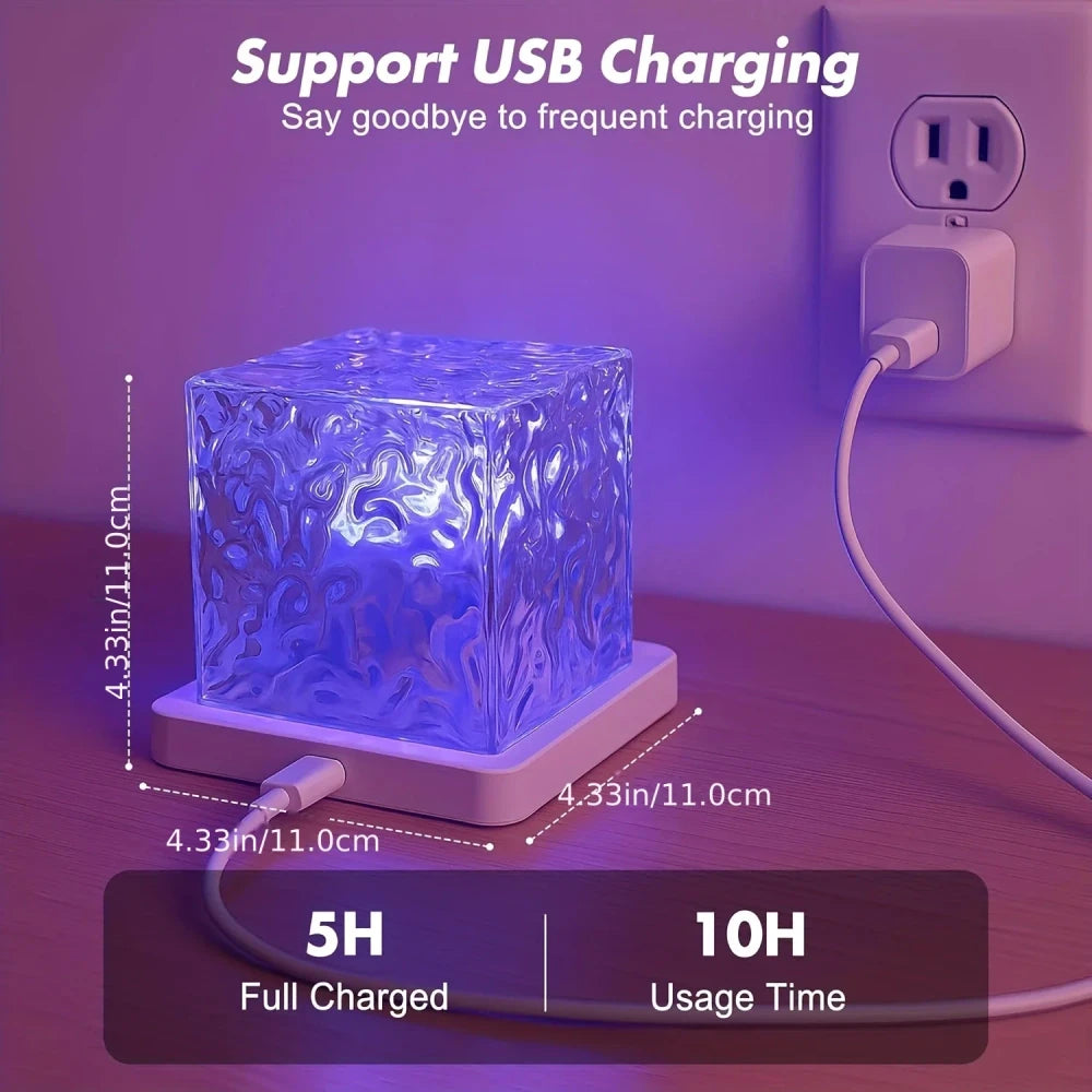 Rechargeable Color Wave Shower Lamp