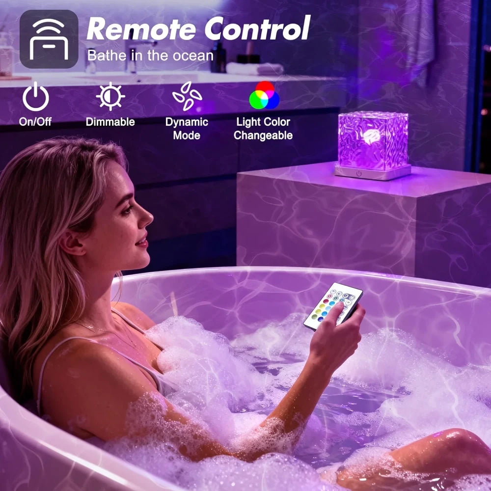 Rechargeable Color Wave Shower Lamp