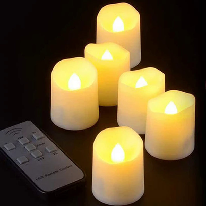 Rechargeable LED Tealights with Remote